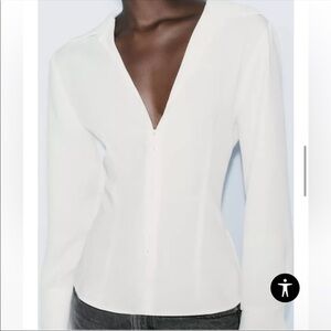 ZARA fitted shirt with hidden clasps (medium)